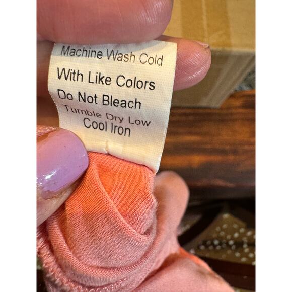 PIKO 1988 Bamboo Peach Tunic Top Large Soft Sustainable Organic Shirt Artsy - Picture 9 of 9